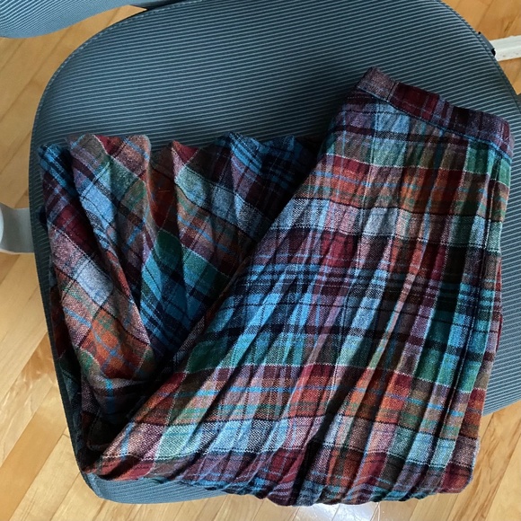 Sz S Vintage 70s Pleated Plaid Skirt - Picture 12 of 14